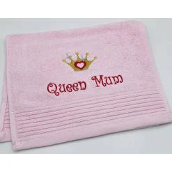 Gästehandtuch ( 30 x 50 cm ) + Krone Motiv (#Nr. 07) + Name / Kinderhandtuch