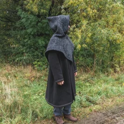 Gugel für Wikinger Wolle grau, Skjoldehamn Gugel für Frauen und Männer, Toraxacum,  G-EW-W-gr-ka