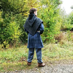 Gugel für Wikinger Wolle grau, Skjoldehamn Gugel für Frauen und Männer, Toraxacum,  G-EW-W-gr-ka