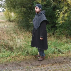 Gugel für Wikinger Wolle grau, Skjoldehamn Gugel für Frauen und Männer, Toraxacum,  G-EW-W-gr-ka