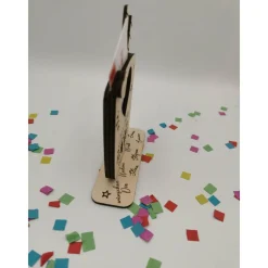 Gutschein Aufsteller aus Holz – Personalisiertes Geldgeschenk zum Geburtstag & Jubiläum