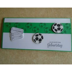 Gutschein Fussball Mann Frau  Ticket Geburtstagsverpackung Geldgeschenk Geburtstag Geschenkidee Gutscheinverpackung