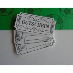 Gutschein Fussball Mann Frau  Ticket Geburtstagsverpackung Geldgeschenk Geburtstag Geschenkidee Gutscheinverpackung