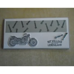 Gutschein Motorrad Mann  Ticket Geburtstagsverpackung Geldgeschenk Geburtstag Konzertkarte Geschenkidee Motorradfahrer