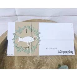 Gutschein- oder Geldgeschenkverpackung Kommunion - Konfirmation - NATURE