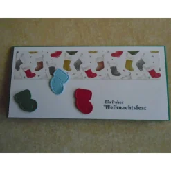 Gutschein Weihnachtsverpackung Weihnachtssocke Ticket Geldgeschenk  Weihnachten Konzertkarte  Verpackung