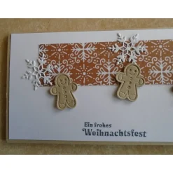 Gutschein Weihnachtsverpackung Lebkuchenmann Ticket Geldgeschenk  Weihnachten Konzertkarte Braun Verpackung
