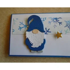 Gutschein Weihnachtsverpackung Wichtel Geldgeschenk  Weihnachten Konzertkarte Blau Verpackung