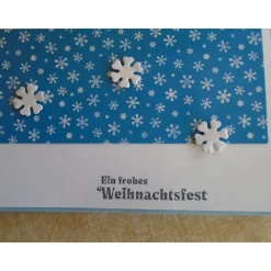 Gutschein Weihnachtsverpackung Geldgeschenk  Weihnachten Konzertkarte Blau Verpackung  Schneeflocken Eiskristall