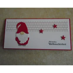 Gutschein Weihnachtsverpackung Wichtel Geldgeschenk  Weihnachten Konzertkarte Rot Verpackung