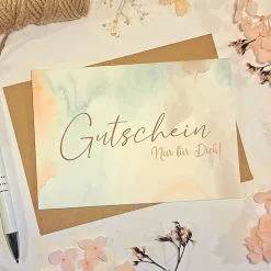 Gutschein zum selber Ausfüllen - Gutscheinkarte - Geschenkgutscheine selbst gestalten - Geburtstagsgeschenk