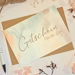 Gutschein zum selber Ausfüllen - Gutscheinkarte - Geschenkgutscheine selbst gestalten - Geburtstagsgeschenk