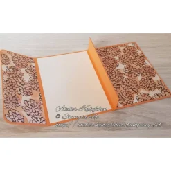 Gutscheinkarte: Beste Wünsche ~ schimmernde Blumen ~ 10,5 x 8 cm