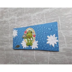 Gutscheinkarte,  Geldgeschenkverpackung Frosch, Kröten