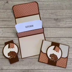 Gutscheinkarten Verpackungen mit Grußkartenfunktion zum Geburtstag, Geldgeschenk mit Glückwünschen, Kinder, Handarbeit