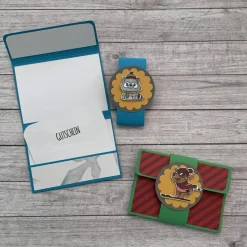 Gutscheinkarten Verpackungen mit Grußkartenfunktion zu Weihnachten, Geldgeschenk mit Glückwünschen Umschlag, Handarbeit