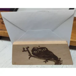 Gutscheinständer aus Eiche Vollholz