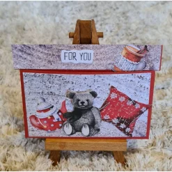 Gutscheinverpackung " For You " Teddy , Kissen , Teekanne