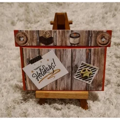 Gutscheinverpackung " Happy Holidays " Knöpfe , Sterne