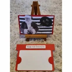 Gutscheinverpackung " Home for Christmas " HOHOHO , Weinachtsmann mit Kamera