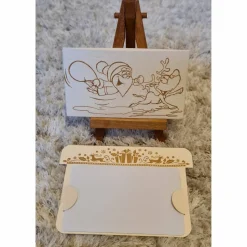 Gutscheinverpackung - Weihnachten - Rentier - Weihnachtsmann - Braun/Beige