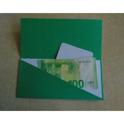 Gutscheinverpackung   Geburtstagsverpackung  Wichtel Geldgeschenk   Geburtstag Konzertkarte grün Verpackung