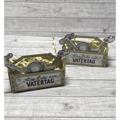 Gutscheinverpackung zum Vatertag, Werkzeugkasten als Geldgeschenk, Werkzeugkiste für Schokolade etc., Stampin‘ Up!