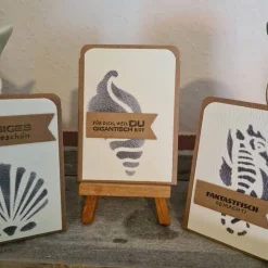 Gutscheinverpackungen - Maritim - Muscheln - Seepferdchen - 3er Set