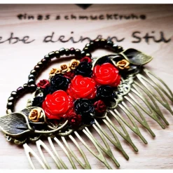 Haarkamm im Vintage-Stil, bronzefarben, Gothic-Romantik , Antik-Stil