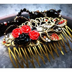 Haarkamm im Vintage-Stil, bronzefarben, Gothic-Romantik , Antik-Stil