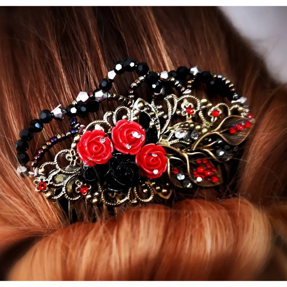 Haarkamm im Vintage-Stil, bronzefarben, Gothic-Romantik , Antik-Stil