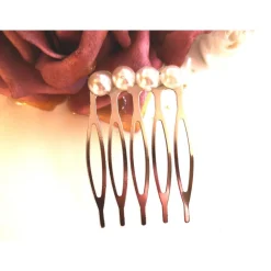 Haarkamm im Vintage-Stil, silber-oder bronzefarben,  Cabochon, Antik-Stil