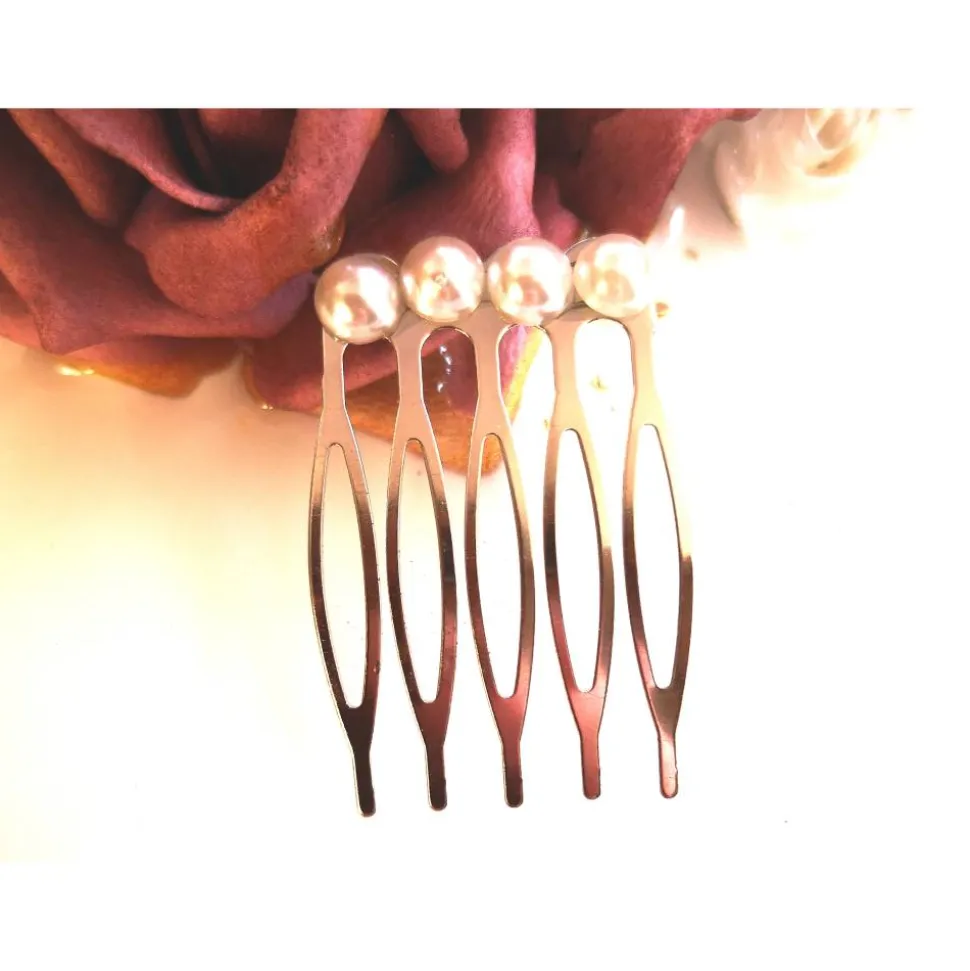 Haarkamm im Vintage-Stil, silber-oder bronzefarben,  Cabochon, Antik-Stil