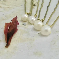 Haarnadeln mit echten Perlen in 8 Größen – Edler Haarschmuck für die Hochzeitsfrisur