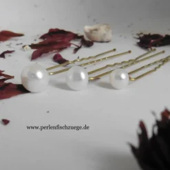 Haarnadeln mit echten Perlen in 8 Größen – Edler Haarschmuck für die Hochzeitsfrisur