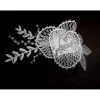 Haarschmuck weiß Haarreif Hochzeit geklöppelt Handarbeit Brautschmuck