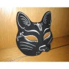 Halbmaske, Katze, schwarz, Ornamente,Maske, handbemalt, Tiermaske, Pappmache