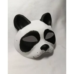 Halbmaske, Panda, Maske, handbemalt, Tiermaske, Pappmache