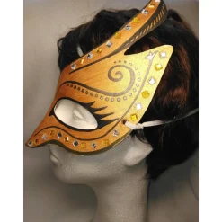 Halbmaske, Phantasievogel, Vogel, handbemalt, Tiermaske, Pappmache