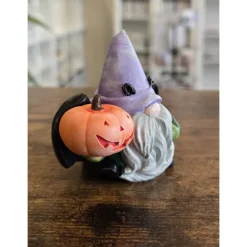 Halloween Fledermauswichtel mit Kürbis - Deko Figur -