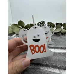 Halloween Gespenst Lollihalter | Süßigkeiten | Geist | Tischdeko | Mitgebsel | Gastgeschenk | Stanzteil