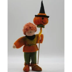 Halloween Junge mit Kürbis - Jahreszeitentisch - Blumenkinder - Herbst - Waldorf - Art.Nr. HE4