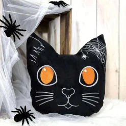 Halloween Katzen Kissen, Dekokissen, Personalisierbar