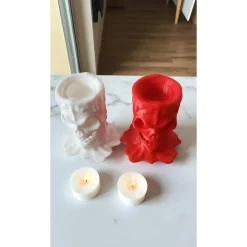 Halloween LED-Kerzenständer – 3D-gedruckt aus PLA, gruselige Deko