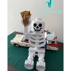 Halloween XXL Hochwertige, von Lego inspirierte Minifigur, riesiges Skelett