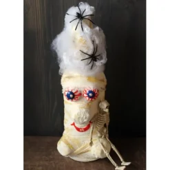 Halloweendeko MUMIENFAMILIE – Handgemachte Mumien aus Glasflaschen für Deine Halloweenparty