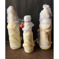 Halloweendeko MUMIENFAMILIE – Handgemachte Mumien aus Glasflaschen für Deine Halloweenparty