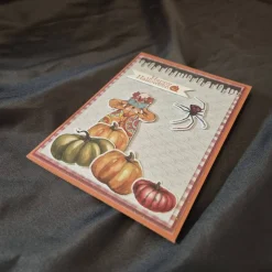 Halloweenkarte / Clownsmotiv / Spinnenmotiv / Happy Halloween Spruch / Kürbisgrußkarten / Halloweenkarte Clown