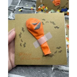 Halloweenkarten | Einladung | Fledermaus | Kürbis | Geist | Handgemacht | Halloweenparty | Party