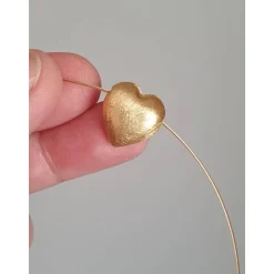 Halskette mit Herz Anhänger, Herzkette aus Silber vergoldet